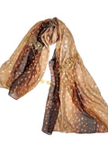 Exotic Deer Spotted Hijab - Brown and Caramel Modest Scarf for Women-LNR260005