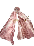 Abstract Marble Stream Hijab - Dusty Rose and Mauve Modest Scarf for Women-LNR260008